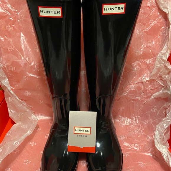 *HUNTER* WOMEN’S ORIGINAL TALL GLOSS RAIN BOOT - Picture 1 of 9